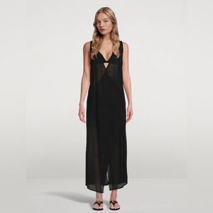 Zulu and Zephyr organic knit and linen beach dress